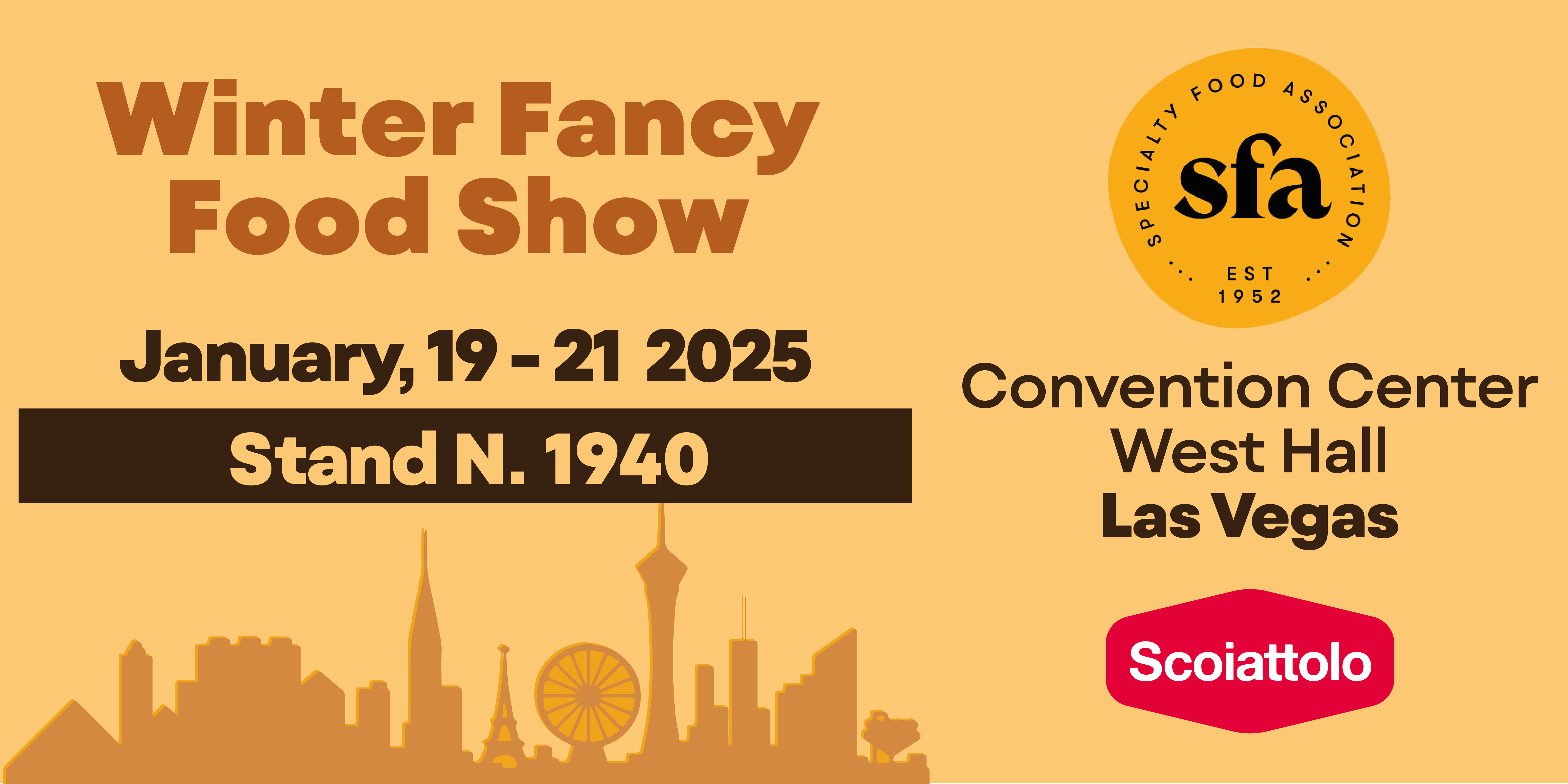 SCOIATTOLO AL WINTER FANCY FOOD 2025: <br> dal 19 al 21 gennaio a Las Vegas